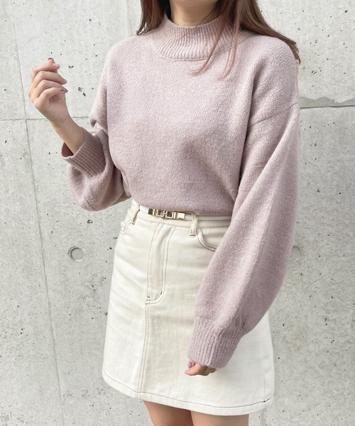 apres jour（アプレジュール）の「モチモチハイネックニット【ZOZOTOWN限定アイテム】（ニット/セーター・レディース・ブルー系その他2/ブルー系その他/ラベンダー/ライトベージュ/ブラック/グリーン系その他/モカ/アイボリー/スモークピンク/グリーン系その他3・フリー/X-LARGE）」の17枚目の写真