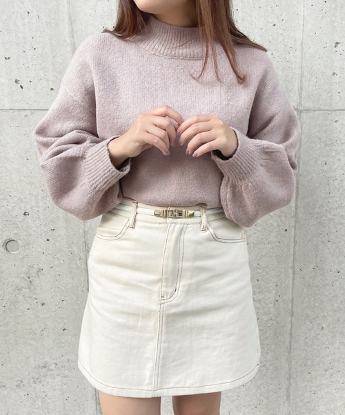 apres jour（アプレジュール）の「モチモチハイネックニット【ZOZOTOWN限定アイテム】（ニット/セーター・レディース・ブルー系その他2/ブルー系その他/ラベンダー/ライトベージュ/ブラック/グリーン系その他/モカ/アイボリー/スモークピンク/グリーン系その他3・フリー/X-LARGE）」の19枚目の写真