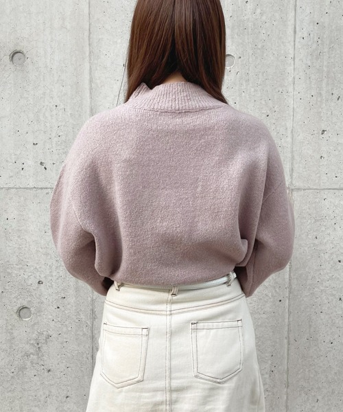 apres jour（アプレジュール）の「モチモチハイネックニット【ZOZOTOWN限定アイテム】（ニット/セーター・レディース・ブルー系その他2/ブルー系その他/ラベンダー/ライトベージュ/ブラック/グリーン系その他/モカ/アイボリー/スモークピンク/グリーン系その他3・フリー/X-LARGE）」の20枚目の写真