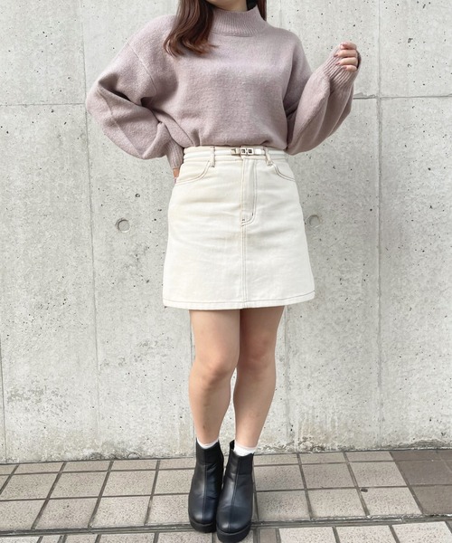 apres jour（アプレジュール）の「モチモチハイネックニット【ZOZOTOWN限定アイテム】（ニット/セーター・レディース・ブルー系その他2/ブルー系その他/ラベンダー/ライトベージュ/ブラック/グリーン系その他/モカ/アイボリー/スモークピンク/グリーン系その他3・フリー/X-LARGE）」の22枚目の写真