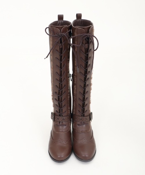 axes femme(アクシーズファム)の「レースアップロングブーツ(ブーツ・レディース・ブラック/ブラウン・MEDIUM/LARGE)」の21枚目の写真