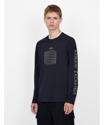 【A|X アルマーニ エクスチェンジ】ロゴスリーブ 長袖クルーネックTシャツ/SLIM