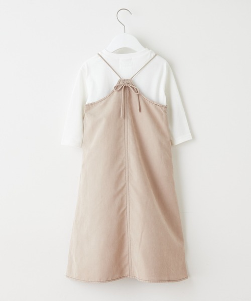 CIAOPANIC TYPY（チャオパニックティピー）の「【KIDS】【インナー付き】配色ステッチワンピース（ワンピース・キッズ・グレー系その他/キャメル・SMALL/MEDIUM/LARGE/X-LARGE/XX-LARGE）」の10枚目の写真