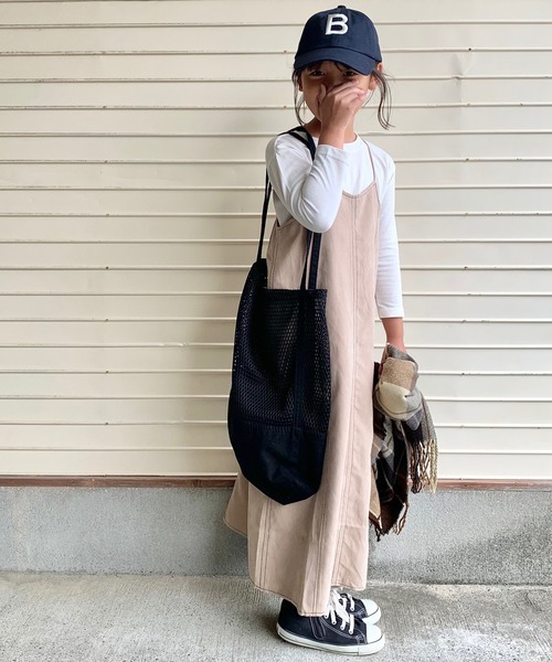 CIAOPANIC TYPY（チャオパニックティピー）の「【KIDS】【インナー付き】配色ステッチワンピース（ワンピース・キッズ・グレー系その他/キャメル・SMALL/MEDIUM/LARGE/X-LARGE/XX-LARGE）」の20枚目の写真