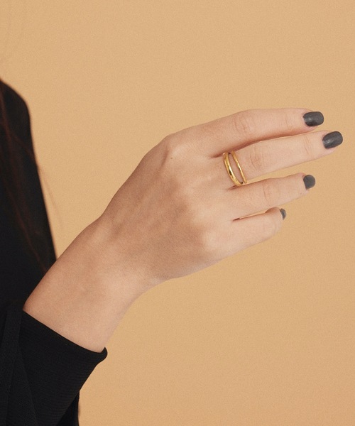 CENE（セネ）の「【CENE】セネ/ダブルライン リング（リング・レディース・ゴールド・#11/#13/#9）」の6枚目の写真