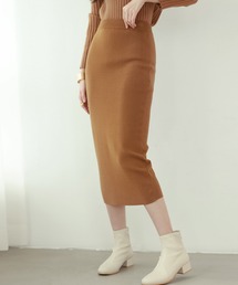 ロングニットナロースカート