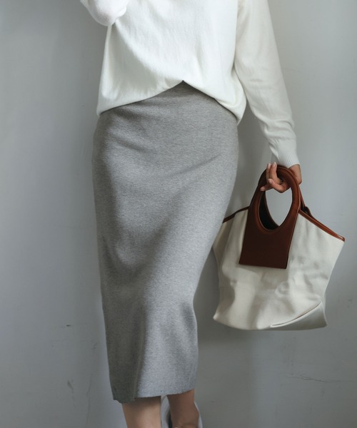 ロングニットナロースカート