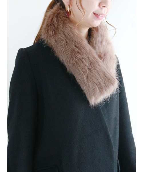 Te chichi(テチチ)の「ファーティペット(ネックウォーマー/スヌード・レディース・オフホワイト/グレー/モカ・フリ-)」の3枚目の写真