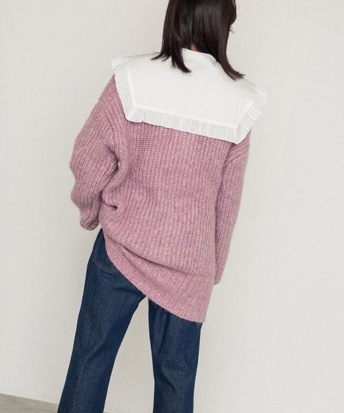 w closet（ダブルクローゼット）の「フリルセーラーカラー衿ブラウス（シャツ/ブラウス・レディース・ブラック/オフホワイト・FREE）」の22枚目の写真