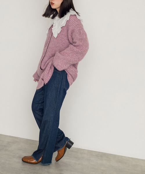 w closet（ダブルクローゼット）の「フリルセーラーカラー衿ブラウス（シャツ/ブラウス・レディース・ブラック/オフホワイト・FREE）」の21枚目の写真