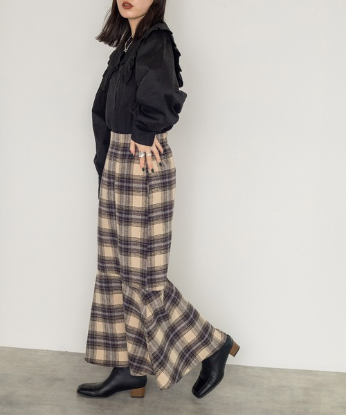 w closet（ダブルクローゼット）の「フリルセーラーカラー衿ブラウス（シャツ/ブラウス・レディース・ブラック/オフホワイト・FREE）」の13枚目の写真