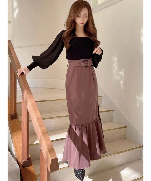 RESEXXY（リゼクシー）の「マーメイドスリットスカート（スカート・レディース・ブラック/ピンク/モカ/その他1・FREE）」の12枚目の写真