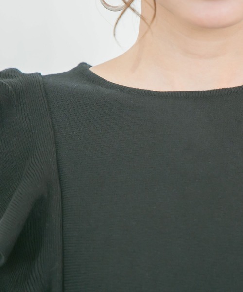 Newlyme(ニューリーミー)の「2WAYリボンフリルショルダーニット(ニット/セーター・レディース・アイボリー/モカ/ベージュ/ラベンダー/ブラック・X-LARGE/MEDIUM/LARGE/XX-LARGE)」の17枚目の写真