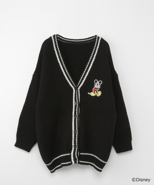 Heather(ヘザー)の「Disney/21AWニットカーディガン 255758(カーディガン/ボレロ・レディース・ブラック/オフホワイト/レッド・FREE)」の2枚目の写真