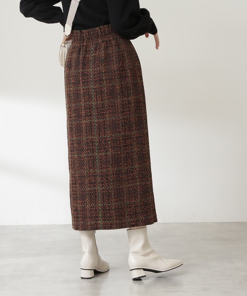 N.（N. Natural Beauty Basic）（エヌエヌナチュラルビューティーベーシック）の「【S Size Line】◆ロービングツイードタイトスカート（スカート・レディース・ネイビー/ブラウン・SMALL/MEDIUM）」の10枚目の写真