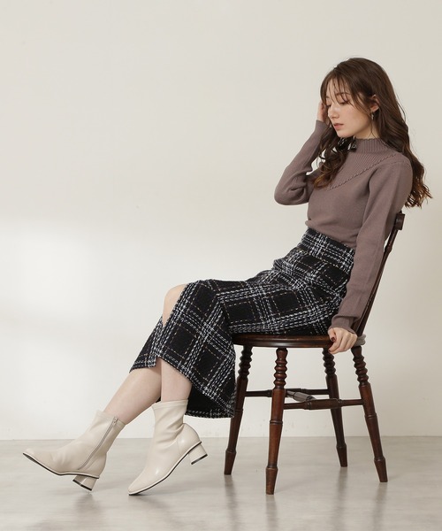 N.（N. Natural Beauty Basic）（エヌエヌナチュラルビューティーベーシック）の「【S Size Line】◆ロービングツイードタイトスカート（スカート・レディース・ネイビー/ブラウン・SMALL/MEDIUM）」の20枚目の写真