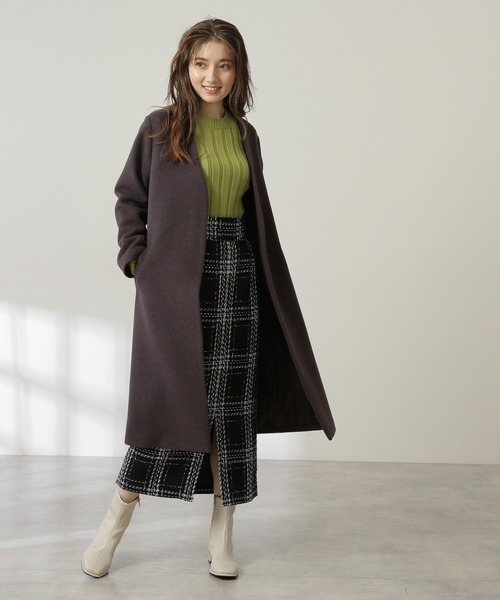 N.（N. Natural Beauty Basic）（エヌエヌナチュラルビューティーベーシック）の「【S Size Line】◆ロービングツイードタイトスカート（スカート・レディース・ネイビー/ブラウン・SMALL/MEDIUM）」の19枚目の写真