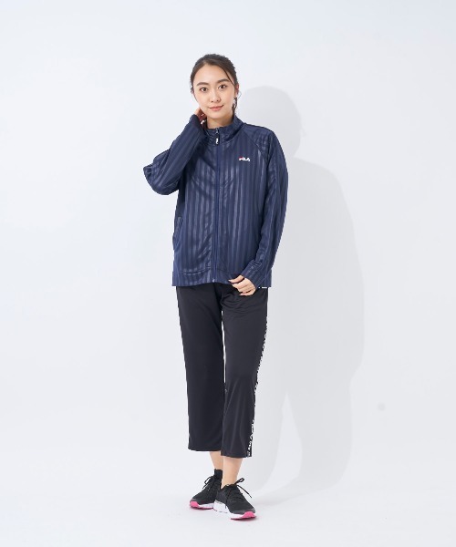 FILA（フィラ）の「【FILA:フィラ】レディースジャージスタンドジャケット（ブルゾン・レディース・ネイビー/ブラック/チャコールグレー/グレー系その他/ブラック系その他/グレー系その他2/ブルー系その他・X-LARGE/LARGE/MEDIUM）」の17枚目の写真