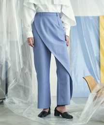 アシンメトリーラップスラックスパンツ