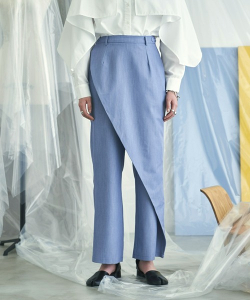 VACANCY（ヴァカンシー）の「アシンメトリーラップスラックスパンツ（スラックス・レディース・ブラック/ブルー・FREE）」の16枚目の写真