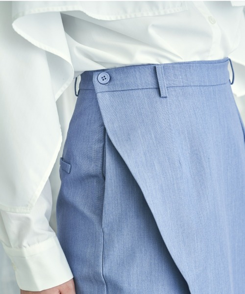 VACANCY（ヴァカンシー）の「アシンメトリーラップスラックスパンツ（スラックス・レディース・ブラック/ブルー・FREE）」の21枚目の写真