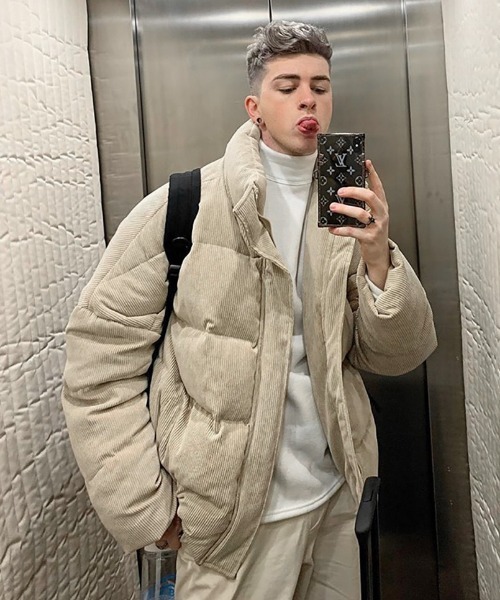 ASCLO（エジュクロ）の「ASCLO オーバーコーデュロイダックショートダウン（ダウンジャケット/コート・メンズ・アイボリー/ブラック・FREE）」の9枚目の写真