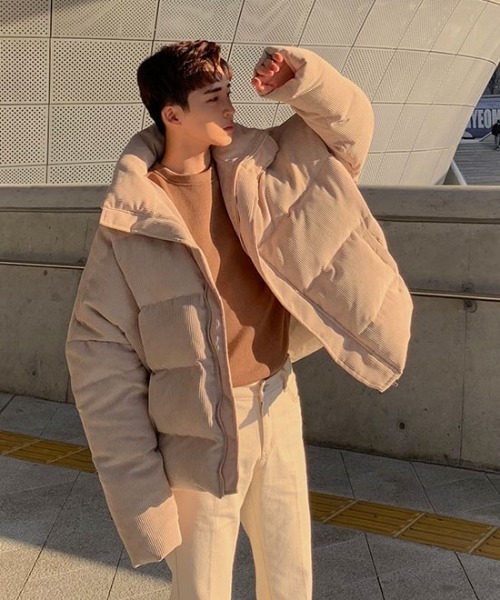 ASCLO（エジュクロ）の「ASCLO オーバーコーデュロイダックショートダウン（ダウンジャケット/コート・メンズ・アイボリー/ブラック・FREE）」の16枚目の写真