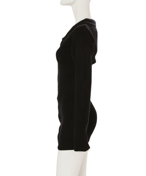 GYDA（ジェイダ）の「POLO collar タイトニットワンピース（ワンピース・レディース・ブラック/オフホワイト・FREE）」の15枚目の写真