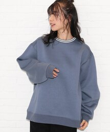 Cutie Blonde | 【S-L】ラインリブ裏起毛プルオーバー(スウェット)