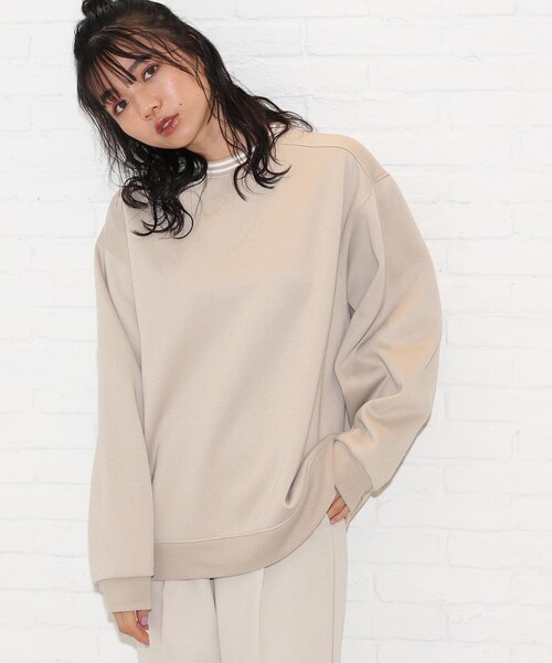 Cutie Blonde(キューティーブロンド)の「◆【S-L】首元ライン裏起毛のスウェット(スウェット・レディース・グレー系その他/ナチュラル/ネイビー・01/02/03)」の13枚目の写真