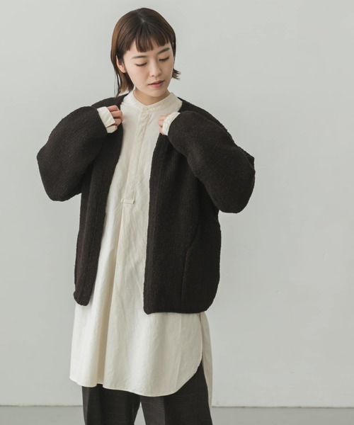 かぐれ（カグレ）の「フランネルチュニックシャツ（シャツ/ブラウス