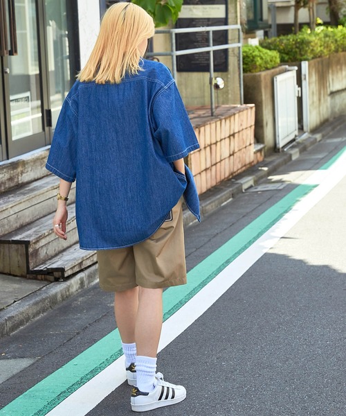 Dickies（ディッキーズ）の「Dickies/ディッキーズ ライトツイル ベーシックハーフパンツ（その他パンツ・メンズ・ブラック/ブルー/ネイビー/アイボリー系/グリーン/ベージュ/サックスブルー/アイボリー・M/XL/L）」の15枚目の写真