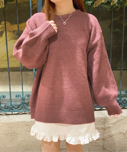 apres jour(アプレジュール)の「オーバーニット【ZOZOTOWN限定アイテム】(ニット/セーター・レディース・ピンク/アイボリー/スモークピンク/ライトベージュ・X-LARGE/フリー)」の7枚目の写真