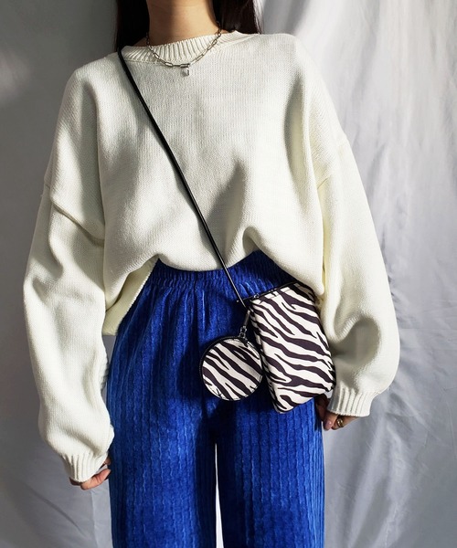 me+em select（ミームセレクト）の「【 5色展開 】編み切替ボリュームスリーブカラーショートニット（ニット/セーター・レディース・ブラック/ベージュ/レッド/グリーン/アイボリー・FREE）」の18枚目の写真