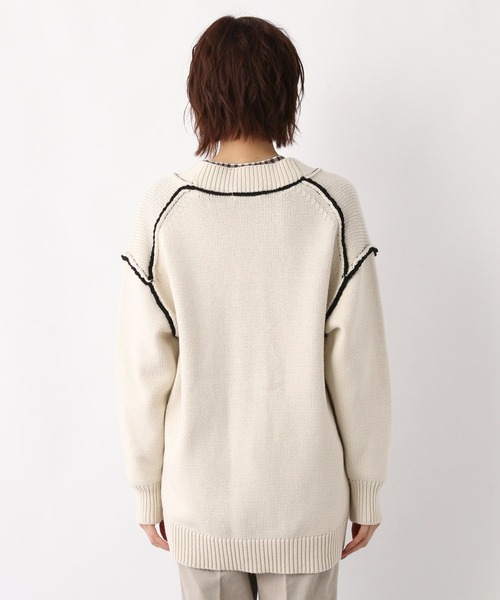 GLOBAL WORK（グローバルワーク）の「アウトリンキング配色カーディガン/260196（カーディガン/ボレロ・レディース・ブラック/アイボリー/グレイッシュベージュ/イエロー系その他・MEDIUM/LARGE）」の19枚目の写真