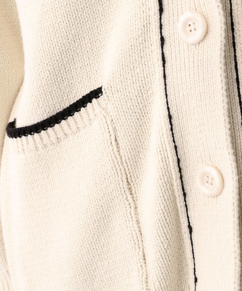 GLOBAL WORK（グローバルワーク）の「アウトリンキング配色カーディガン/260196（カーディガン/ボレロ・レディース・ブラック/アイボリー/グレイッシュベージュ/イエロー系その他・MEDIUM/LARGE）」の12枚目の写真