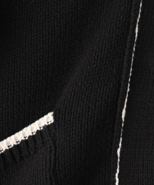 GLOBAL WORK（グローバルワーク）の「アウトリンキング配色カーディガン/260196（カーディガン/ボレロ・レディース・ブラック/アイボリー/グレイッシュベージュ/イエロー系その他・MEDIUM/LARGE）」の15枚目の写真