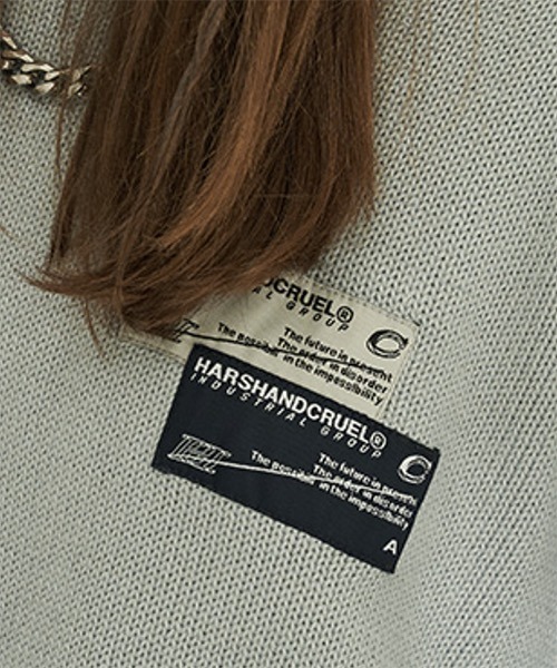 HARSH AND CRUEL(ハーシュアンドクルーエル)の「ハイゲージ ダメージニットセーター HC22SS02【Harsh and Cruel】(ニット/セーター・メンズ・グレー/ブラック・S/M/L/XL)」の6枚目の写真