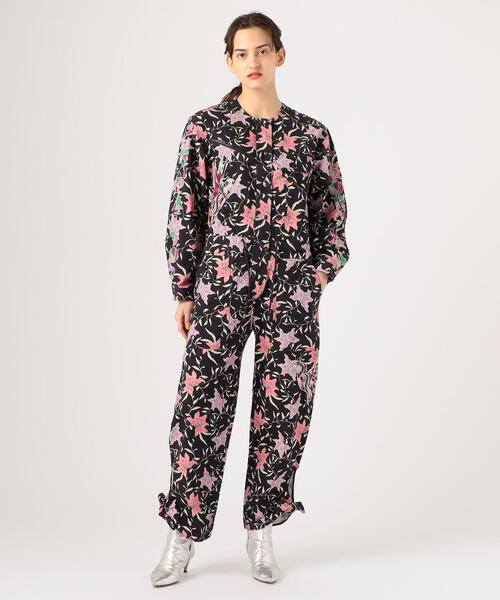 ISABEL MARANT(イザベルマラン)の「ISABEL MARANT GIGI コットン プリントジャンプスーツ(つなぎ/オールインワン・レディース・ブルー系その他4・36/34)」の4枚目の写真
