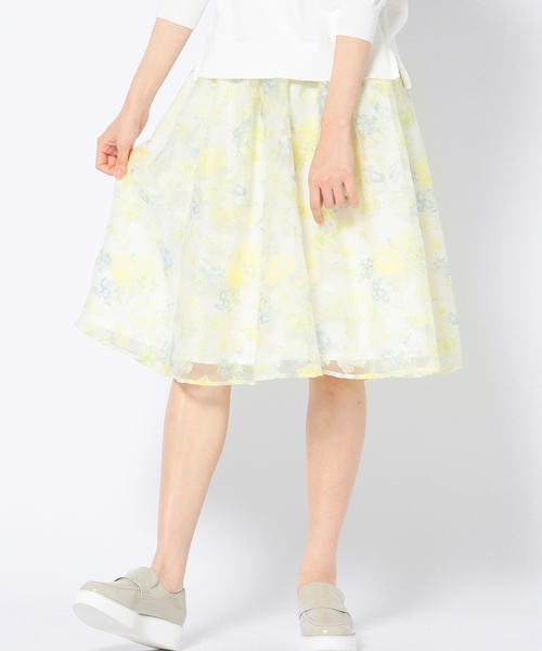 Another Edition（アナザーエディション）の「オパールタックスカート/AEFC　 オパール タック SK◆（スカート・レディース・ライトグレー/イエロー・フリー）」の2枚目の写真
