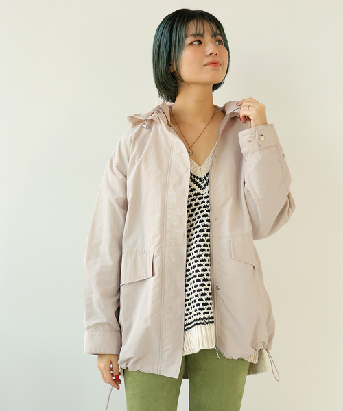 Simplicite（サンプリシテ）の「オーバーフードブルゾン（ブルゾン・レディース・ブラック/ベージュ/グレー系その他・FREE）」の9枚目の写真