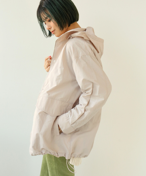 Simplicite（サンプリシテ）の「オーバーフードブルゾン（ブルゾン・レディース・ブラック/ベージュ/グレー系その他・FREE）」の11枚目の写真