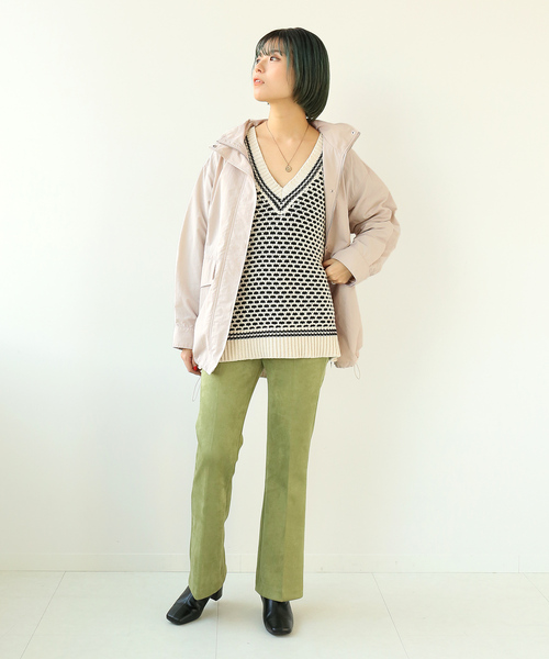 Simplicite（サンプリシテ）の「オーバーフードブルゾン（ブルゾン・レディース・ブラック/ベージュ/グレー系その他・FREE）」の12枚目の写真