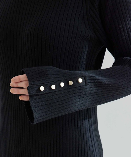 vis-`a-vis（ビサビ）の「【WEB限定】バイカラーニットワンピース（ワンピース・レディース・ブラック/キャメル・FREE）」の13枚目の写真