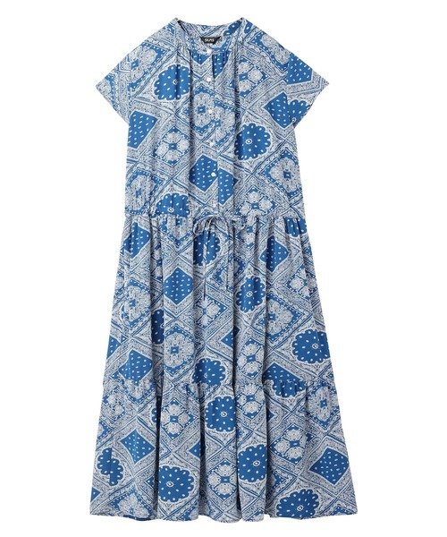 SILAS（サイラス）の「FRENCH SLEEVE BANDANA DRESS　サイラスフレンチスリーブバンダナワンピース（ワンピース・レディース・ブルー/グリーン・ONE SIZE）」の19枚目の写真