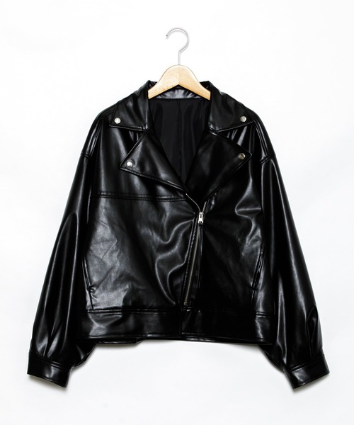 AS KNOW AS PINKY（アズノゥアズピンキー）の「ヴィーガンレザーライダースジャケット（ライダースジャケット・レディース・アイボリー/ブラック/イエロー・FREE）」の17枚目の写真