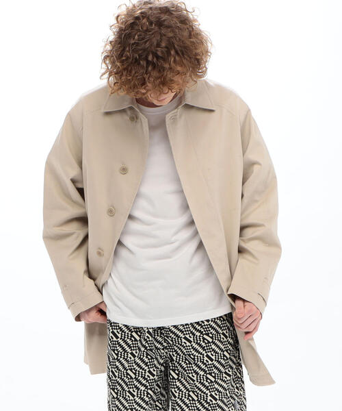 ISABEL MARANT（イザベルマラン）の「ISABEL MARANT PIERRY コットンチノ ステンカラージャケット（テーラードジャケット・メンズ・ホワイト/ネイビー・46）」の3枚目の写真