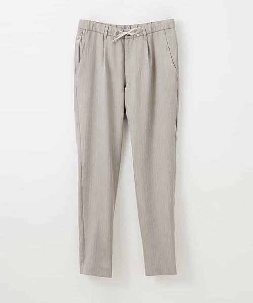 MICHEL KLEIN HOMME (ミッシェルクランオム)の「ストライプスラックスパンツ(スラックス・メンズ・ブラック/ベージュ・MEDIUM/LARGE/X-LARGE)」の1枚目の写真