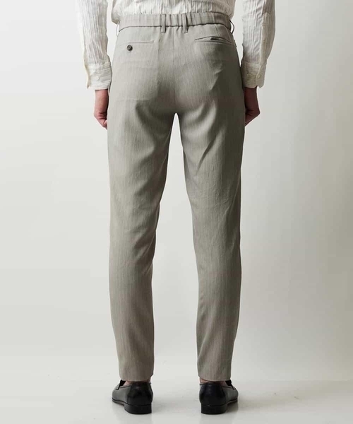 MICHEL KLEIN HOMME (ミッシェルクランオム)の「ストライプスラックスパンツ(スラックス・メンズ・ブラック/ベージュ・MEDIUM/LARGE/X-LARGE)」の6枚目の写真