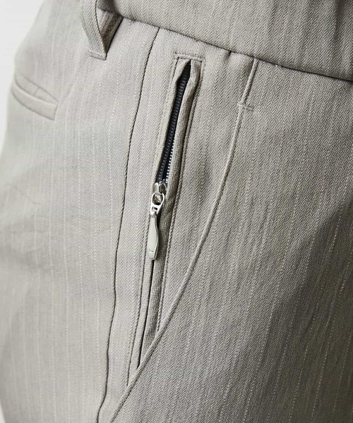 MICHEL KLEIN HOMME (ミッシェルクランオム)の「ストライプスラックスパンツ(スラックス・メンズ・ブラック/ベージュ・MEDIUM/LARGE/X-LARGE)」の12枚目の写真